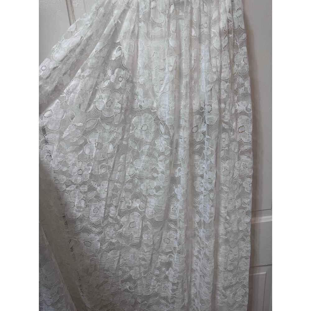 NWT For Love & Lemons Lorena White Lace Bodysuit Maxi Dress Size S - Picture 8 of 16